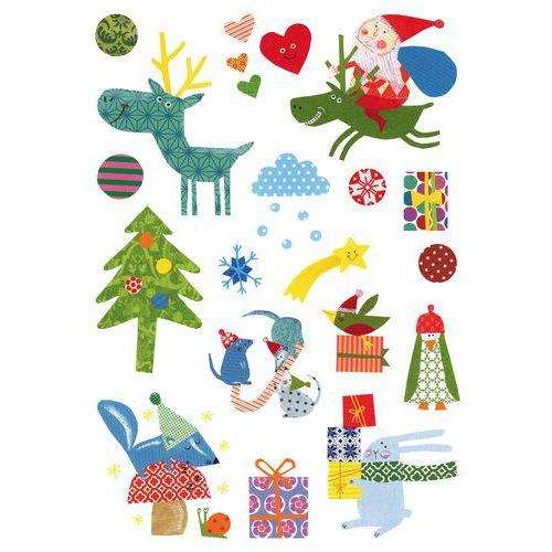 Illustration de : Etui 350 gommettes baby noël - Maildor