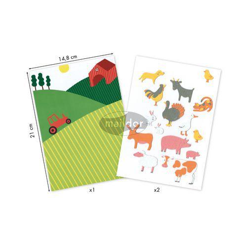 Illustration de : Sachet 30 gommettes sweety ferme - Maildor