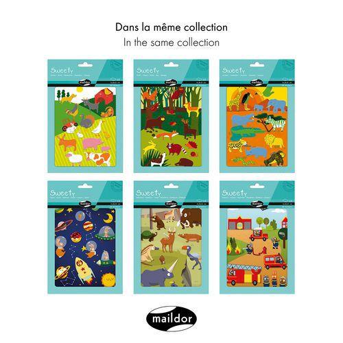 Illustration de : Sachet 34 gommettes sweety espace - Maildor