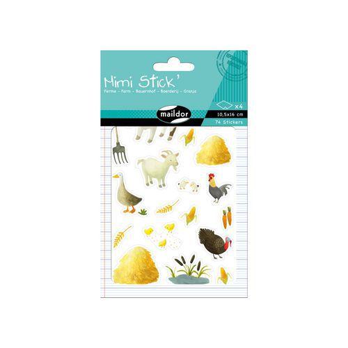 Illustration de : Etui gommettes mimi'stick ferme - Maildor