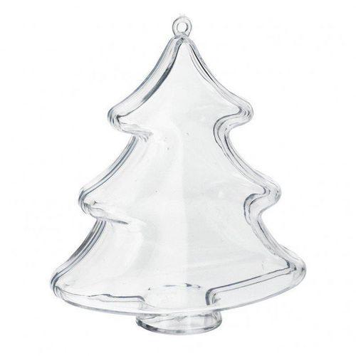 Lot de 6 sapins en plastique transparent à décorer thumbnail image 1