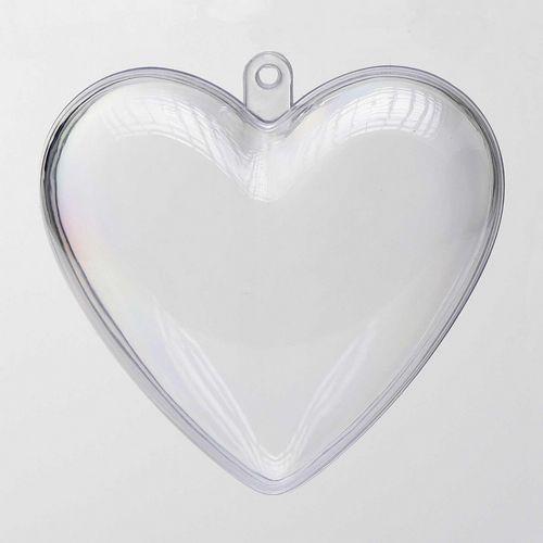 Lot de 6 cœurs en plastique transparent fullname image