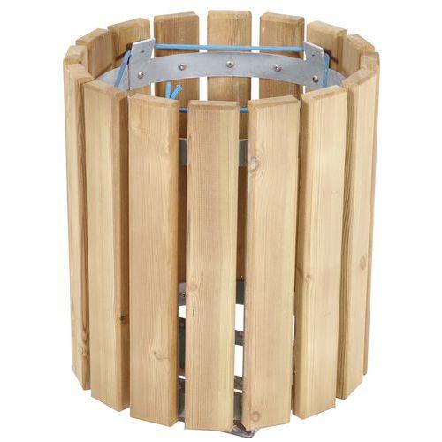 Poubelle ronde Rhuys 50L - robinier thumbnail image 1