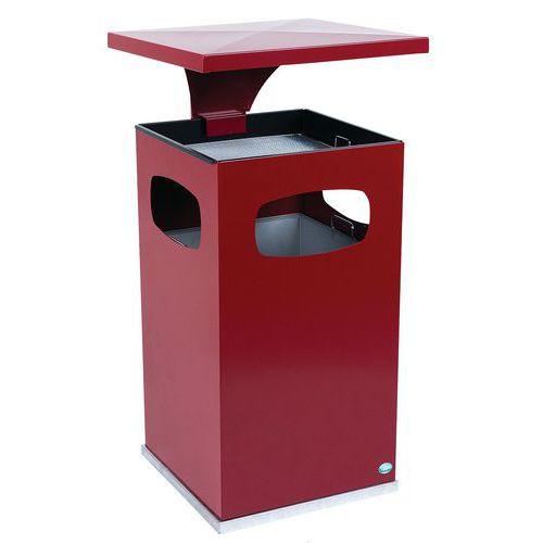 Illustration de : Cendrier-poubelle avec toit renforcé et seau - 72L - Manutan Expert