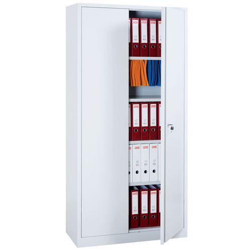 Illustration de : Armoire monobloc à porte battante compacte - H 195 cm - Manutan Expert