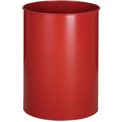 Illustration de : Poubelle ronde en métal - 30 L