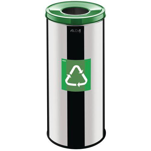 Poubelle métallique Prestige EKO de recyclage 45 L, vert thumbnail image 1