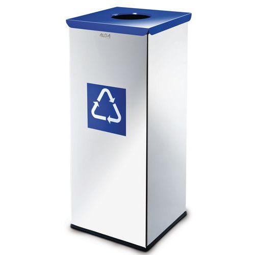 Poubelle métallique Prestige de recyclage 60 L, bleu thumbnail image 1