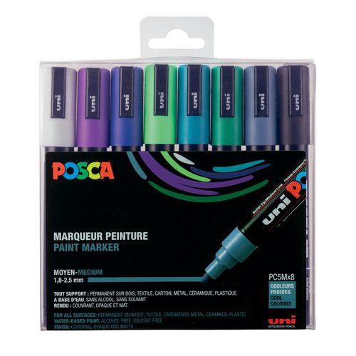 Set de 8 marqueurs pointe moyenne POSCA couleurs froides thumbnail image 1