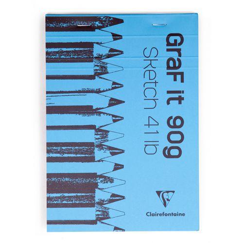 Bloc GraF'iT  A6 80 feuilles 90g Bleu n°58 O thumbnail image 1
