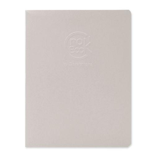 Illustration de : Carnet Crok'Book 17x22 24 couverture gris clair - Clairefontaine