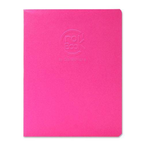 Illustration de : Carnet Crok'Book 17x22 24 feuilles couverture fuchsia - Clairefontaine