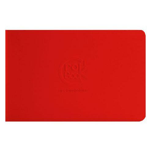 Illustration de : Carnet Crok'Book 17x11 24 feuilles couverture rouge - Clairefontaine