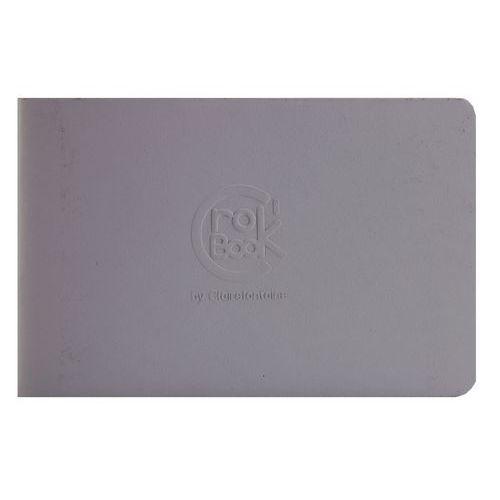 Illustration de : Carnet Crok'Book 17x11 couverture gris clair - Clairefontaine