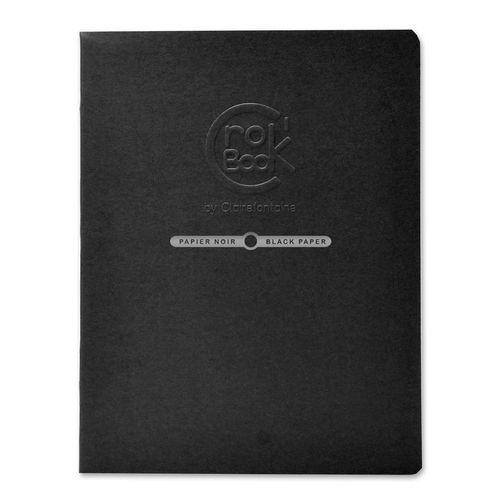 Illustration de : Carnet Crok'Book 120g papier noir - Clairefontaine