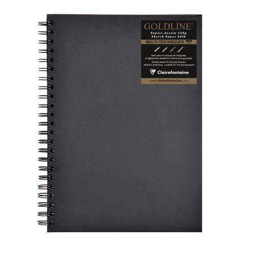Carnet Spiralé Goldline 140g papier ivoire portrait - Clairefontaine thumbnail image 1