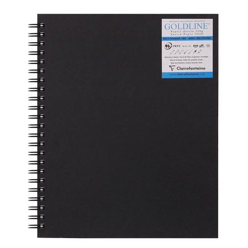 Carnet Spiralé Goldline 250g papier blanc - Clairefontaine thumbnail image 1