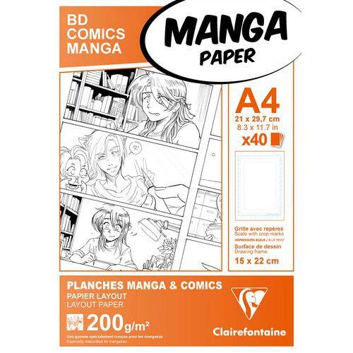 Etui Manga Planches A4 40F 200g grille simple thumbnail image 1