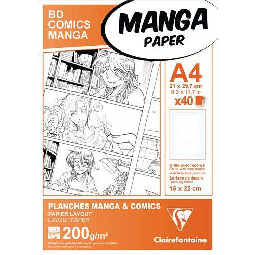 Etui Manga Planches A4 40F 200g grille 6 cases thumbnail image 1