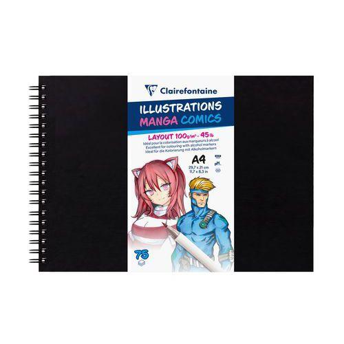 Carnet Layout Illustration Manga 100g - Clairefontaine thumbnail image 1