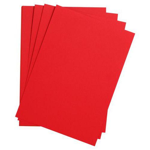 Paquet 24 feuilles Etival Color 160g 50x65 rouge vif thumbnail image 1