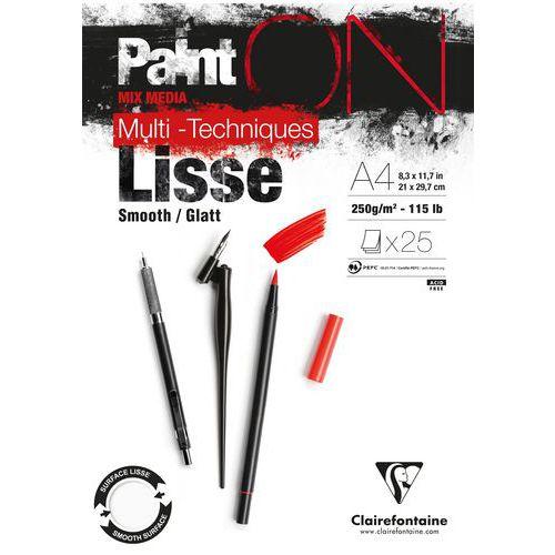 Bloc 25 feuilles PaintON Lisse 250g - Clairefontaine thumbnail image 1