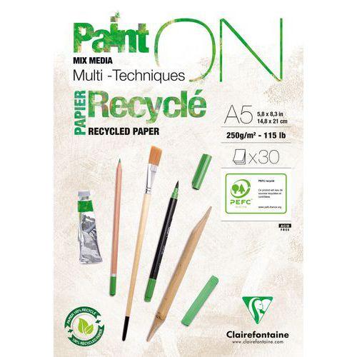Bloc PaintON Recyclé A5 30 feuilles Blanc 250g thumbnail image 1