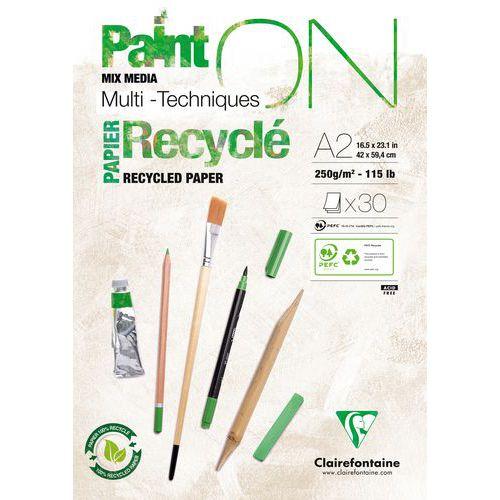 Bloc PaintON Recyclé A2 30 feuilles Blanc 250g thumbnail image 1