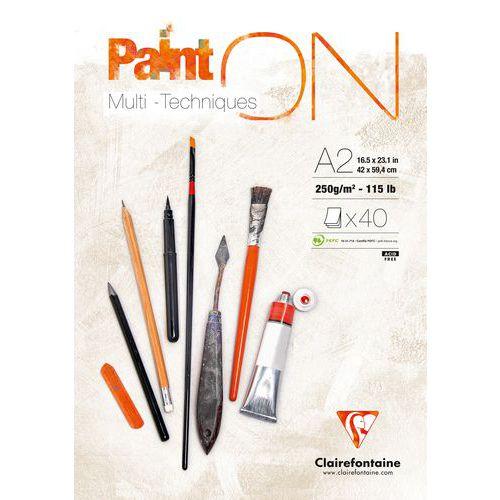 Bloc Paint'On encollé A2 40 feuilles 250g blanc thumbnail image 1