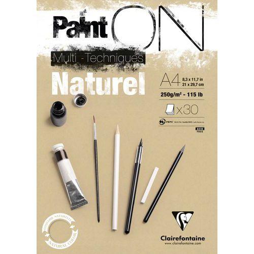 Bloc Paint'On encollé A4 30 feuilles 250g naturel thumbnail image 1