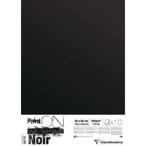 Paquet Paint'On Noir 10 feuilles 50x65 250g thumbnail image 1