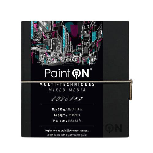 Carnet Cousu PaintON noir 250g - Clairefontaine thumbnail image 1