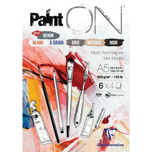 PaintON  bloc de 24 feuilles 250g ass.6x4 feuilles n°6 A5 thumbnail image 1