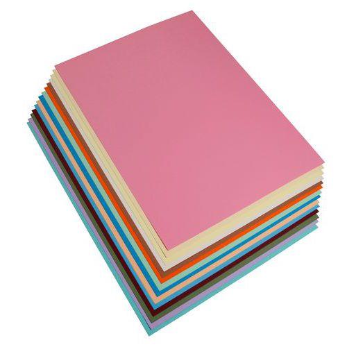 Illustration de : Assortiment 28 feuilles Papier Dessin Lisse Maya pastel-Clairefontaine