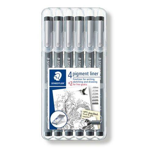 Feutre pigment liner Staedtler dont 2 gratuits (Etui de 6) thumbnail image 1