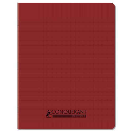 Cahier polypropylène 90g 96pages seyes 17x22cm recyclé rouge thumbnail image 1