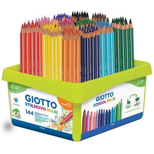 Schoolpack 144 crayons de couleurs stilnono maxi - Giotto fullname image