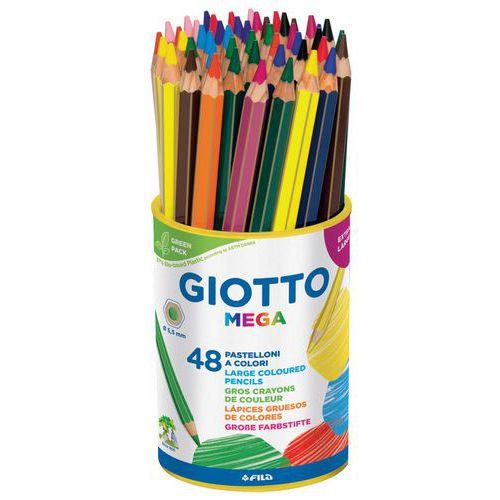 Pot 48 crayons de couleurs Giotto Méga mine Ø 5,5 mm thumbnail image 1