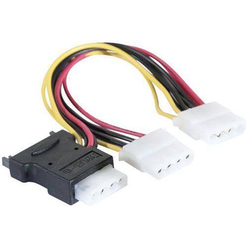 Illustration de : Doubleur d'alimentation SATA vers 3 Molex - 30 cm