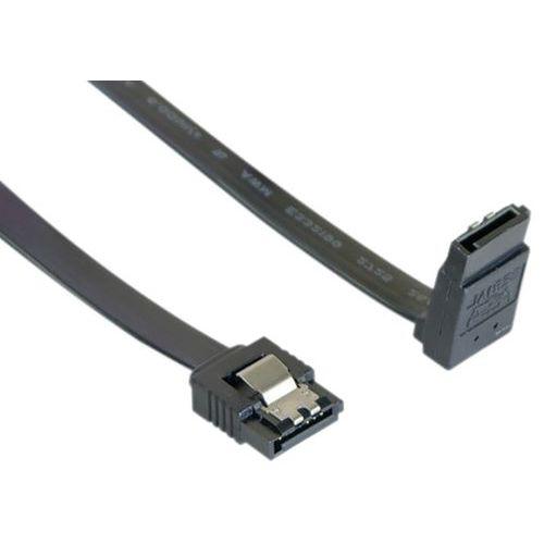 Câble sata 6GB/s coudé haut slim sécurisé (noir) - 50 cm thumbnail image 1