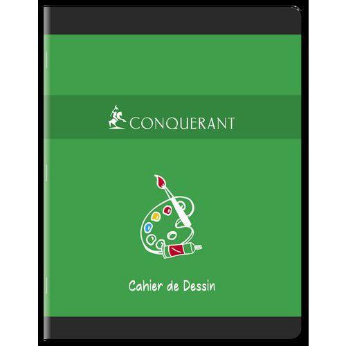Illustration de : Cahier dessin 16 pages 17x22 uni blanc coloris assortis - Conquerant