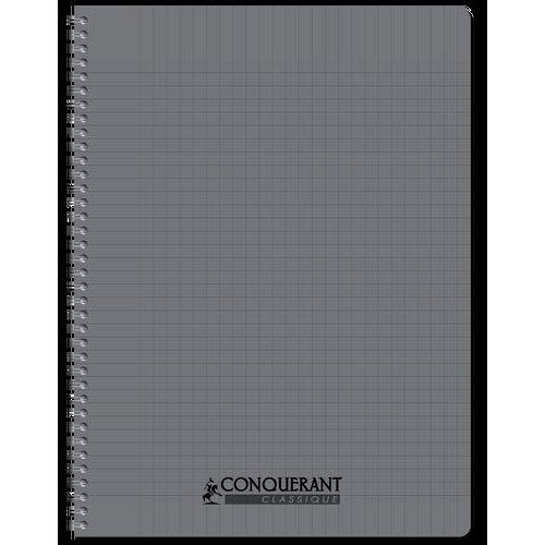 Illustration de : Cahier polypropylène 100pages spirale 24x32cm seyes - Conquerant