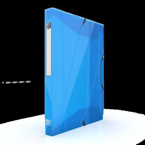 Illustration de : Boîte 24x32 dos 25 mm +élastique en PP couleur Hawaï - Oxford