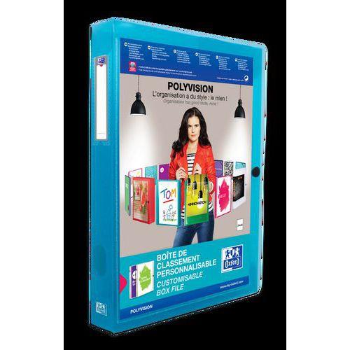 Illustration de : Boîte 24x32 dos 40 mm +pression en PP translucide Polyvision - Oxford