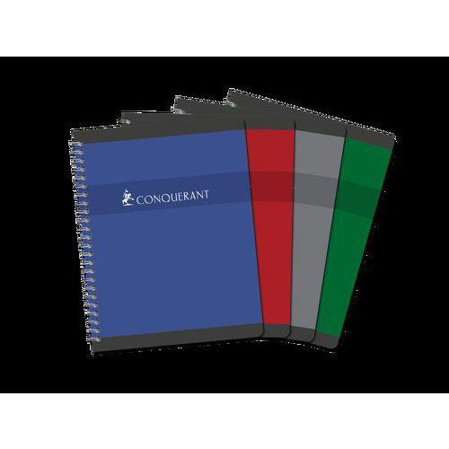 CONQUERANT Cahier 17x22cm Petits Carreaux 5mm 180 Pages Reliure Intégrale Couverture Carte Coloris Assortis thumbnail image 1