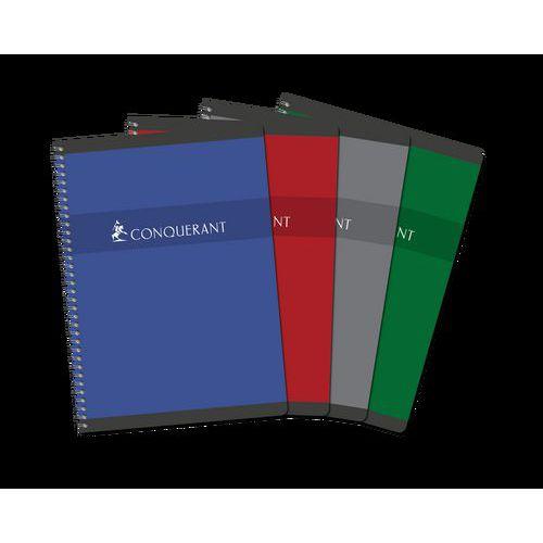 Cahier 180 pages spirale A4 5x5 couleurs assorties carte - Conquerant fullname image