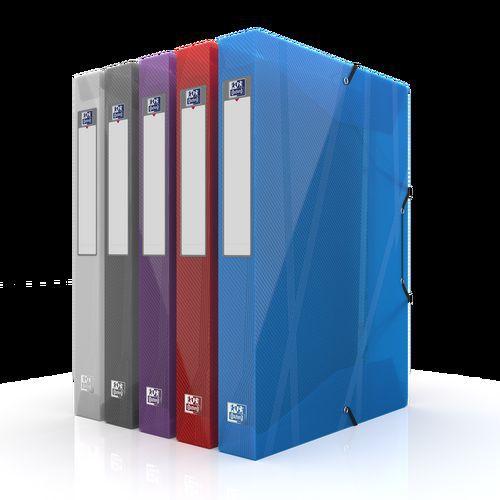 OXFORD Boîte Capacité Standard Hawaï 24x32cm Dos 40mm avec Elastique Couverture Polypro Coloris Assortis thumbnail image 1