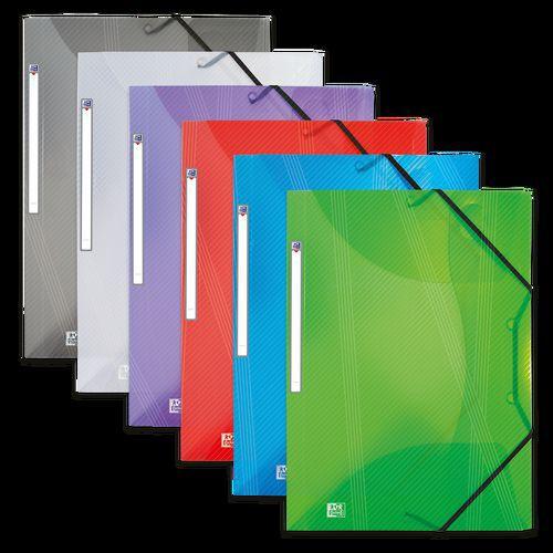 OXFORD Chemise 3 Rabats Hawaï A4 avec Elastique Couverture Polypro Coloris Assortis thumbnail image 1