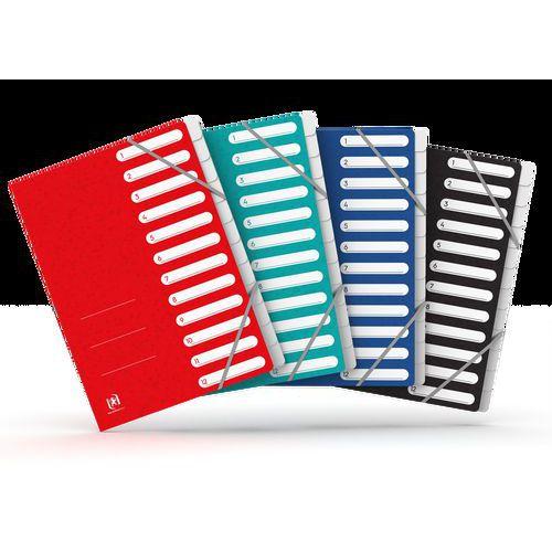 OXFORD Trieur Standard A4 12 Positions Couverture Carte Coloris Assortis thumbnail image 1