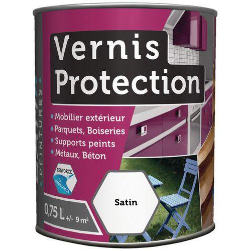 Illustration de : Vernis de proctection satin - 0,75 L et 2.5 L - Batir